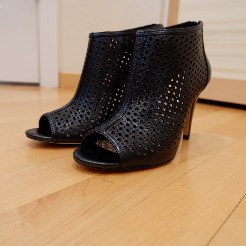 Banana Republic Black Peep-Toe Booties